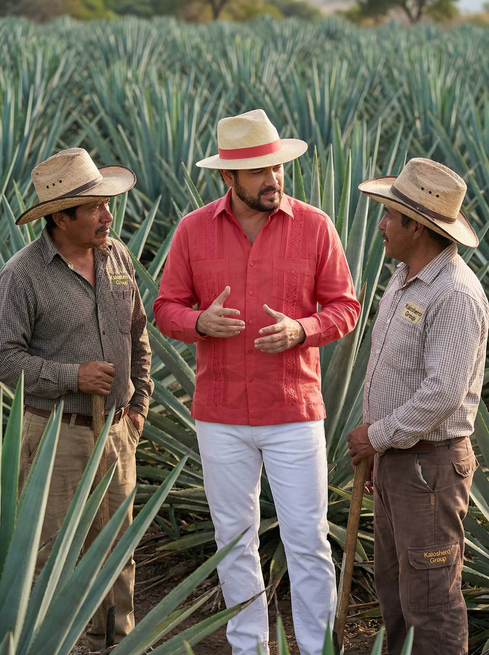 Kaloshero Group en el campo de agave
